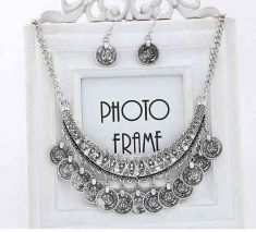 Silver Coins Bohemian Style  Pendant