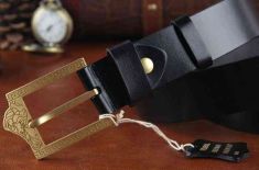 Solid Brass Buckle Genuine Leather Brand Men Medusa Belt