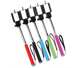 Selfie Stick with Clamp+Bluetooth Remote Shutter