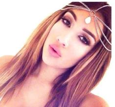 Silver rhinestone Head Chain