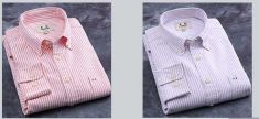 Size XS-5XL 100% Cotton Brand Striped Shirt