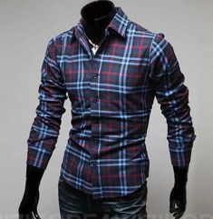 Stitching Striped Shirt Men Short Sleeve Camisa Jeans