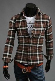 Stitching Striped Shirt Men Short Sleeve Camisa Jeans