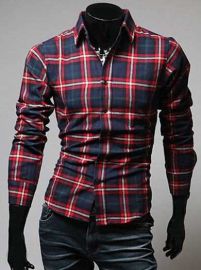 Stitching Striped Shirt Men Short Sleeve Camisa Jeans
