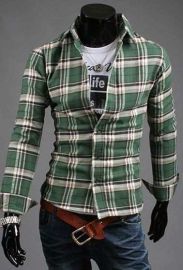 Stitching Striped Shirt Men Short Sleeve Camisa Jeans