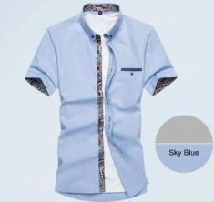 Short-Sleeve New Arrival Casual Men's Shirt Slim M-4XL Size