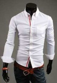 Slim fit  stylish Dress 2015 long Sleeve Shirts size M-XXXL