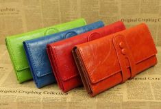 Oil Wax Wallet Hasp Zipper Vintage Wallet