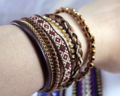 Leather Bracelets Chain Suction