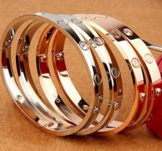 Couple Bangles 18K rose gold Plated
