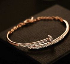 Nail And Drill Design Rhinestone Bracelet
