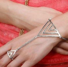 Triangle Hand Bracelet Finger Bangle Slave Chain