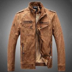 Man Lether Jackets Pu Leather