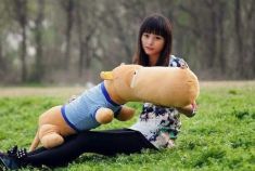 85cm Plush Toys Lovely Big Head Dog