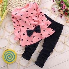 Bow Tie T-sirt  Pants long sleeve