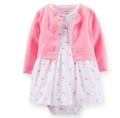 Cotton Romper Dress Infants Cardigan Jacket