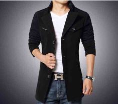 Winter Jacket Men Turnd-down Collar Slim Fit