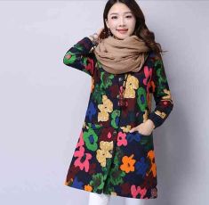 Women Elegant Prints National Trend Jacket