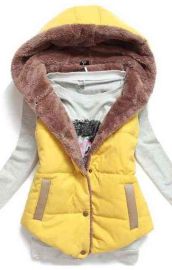 Womens Cotton Jacket Sleeveless Women Coat Hoody