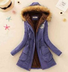 Women Casual Outwear Military Hooded Coat