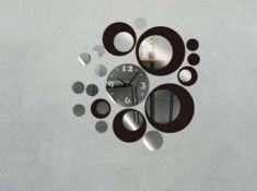Circles Acrylic Mirror Style Wall Clock