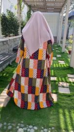 Multi-color Grid Print Spring Georgette Kimono