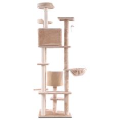 New 80" Cat Tree Condo Furniture Scratch Post Pet House Beige/Na/Beige Paws-beige