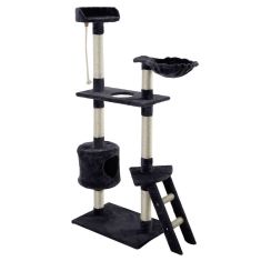 60" Tower Condo Scratcher Kitten Pet Hammock Cat Tree-Gr