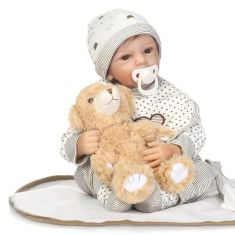 NPK 21'' Reborn Doll Silicone Handmade Lifelike Baby Dolls Realistic Newborn Toy