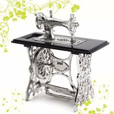 Vintage Miniature Dollhouse Furniture Sewing Machine Furniture Table Metal Home Decoration