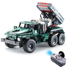CaDA C61001 C61002 1/20 2.4G DIY Building Block BM21 Rocket Launcher RC Car M1A2 Tank without Battery