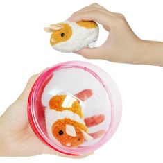 Electric Running Hamster Rolling Ball  Funny Little Plush Animal Compression Stuffed Toy 13*9.5*13cm