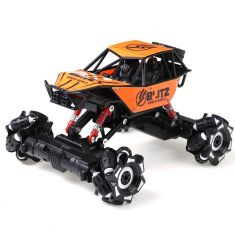 Feng Niu Toys 1/18 2.4G RWD Stunt RC Car EP Climbing Vehicles 360 Rotation with LED Light RTR Model