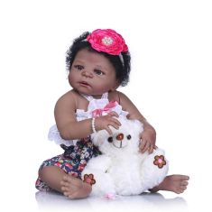 NPK 57CM 23inch NPK Doll Bebe Reborn Doll Girl Gifts Lifelike Soft Vinyl Silicone Reborn Doll
