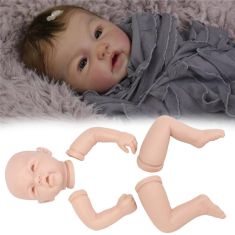 22 Unpainted Reborn Doll Kit Soft Vinyl Full Limb Anatomically Lifelike DIY Toy"