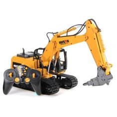 HuiNa 560 2.4G 1/12 16 Channels Metal RC Excavator Broken Disassemble Charging RC Car Model Toys