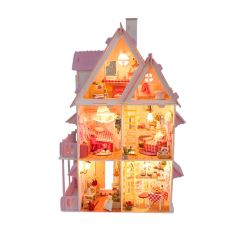 Large Wooden Kids Doll House Barbie Kit Girls Play Dollhouse Mansion Furniture