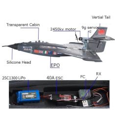 J11 EPP 640mm Wingspan 2.4Ghz 6CH Auto-return 3D Stunt RC Airplane with FC Mode 2 RTF Remote Controlled War Fighter Aircraft Fixed Wing Ready to Fly
