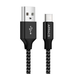 APPACS 2.4A Type C Braided Fast Charging Data Cable 1M For Oneplus 5T Xiaomi 6 Mix 2S Mi A1 S9+