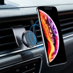 Floveme Upgrade L-shape Magnetic Air Vent Car Phone Holder For 3.5-7.0 Inches Smart Phone for iPhone 11 Samsung Galaxy Note 10+ Xiaomi Redmi Note 8 Pro