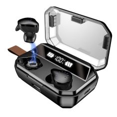TWS Smart Touch bluetooth Earphone Digital Display IPX7 Waterproof Noise Cancelling Headphone wtih Type-c Power Bank