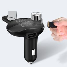 Bakeey 3.4A Double USB LCD Wireless bluetooth 5.0 AUX Car MP3 Player USB Car Charger Adapter Hands-free FM Transmitter Modulator For iPhone 8Plus XS Huawei Mate 30 5G Xiaomi Mi9 9Pro 5G