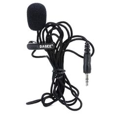 DAGEE DG-001 Portable Mini 3.5mm Jack Lapel Clip Microphone for Recording Speech Teaching