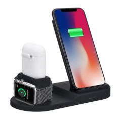 3 In 1 10W Qi Wireless Charger Watch Charger Earbuds Charger Phone Holder for Qi-enabled Smart Phone for iPhone 11 Pro Max Apple Watch Apple AirPods