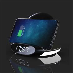 Bakeey 10W 7.5W 5W Multi-function Fast Charging Wireless Charger Bedside Lamp Alarm Clock For iPhone 11 Pro Huawei P30 Xiaomi Mi9 S10+ Note10