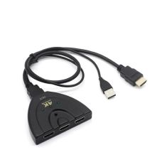 Bakeey 3 in 1 Out 4k Ultra HD 3D 60Hz 4K x 2K 3 x 1 Intelligent HDMI Pigtail Switch Adapter Cable Support PS4pro Amazon Box Apple Notebook Apple TV DVD