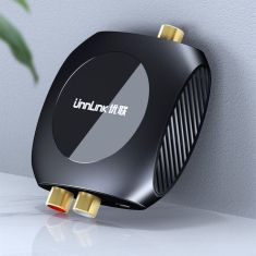 Unnlink Analog to Digital Audio Converter Adapter 96KHz R/L RCA to SPDIF Optical Coaxial Toslink for Amplifier Soundbar Speaker