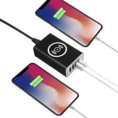 Bakeey 4-Port USB Charger QC3.0 Fast Wireless Charger Hubs Adapter with Type-C Port for Mobile Phone