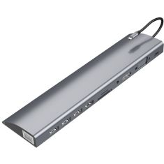 Bakeey Type-c HDMI 4K HD RJ45VG 11 in 1 Docking Dtation Network Port USB 3.0 HUB Adapter For PC Tablet