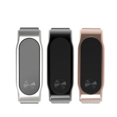 Mijobs Replacement Stainless Steel Frame Bracelet Wristband For Xiaomi Miband 2